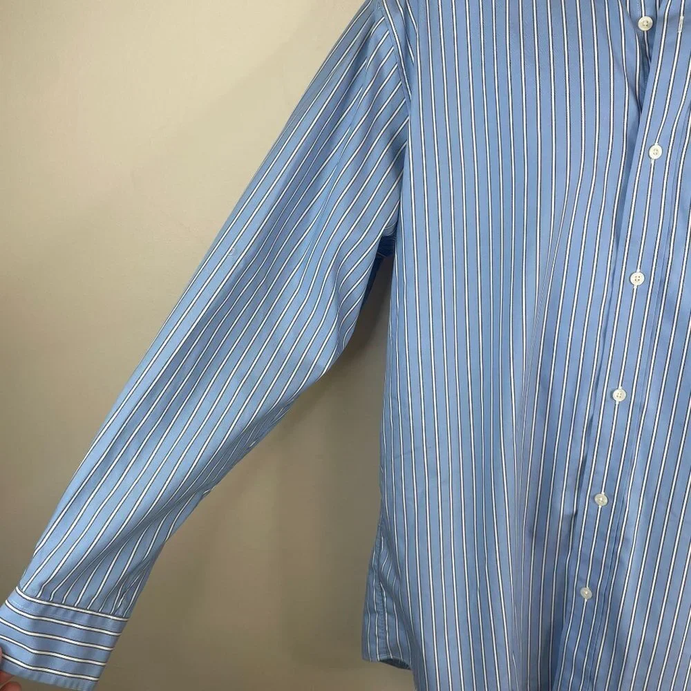 Giordano Button Down‎ Shirt Mens XL Blue Long Sleeve Vintage Eclectic Grandpa